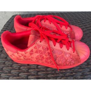 Adidas Women Ortholite Red Superstar Xeno Sneakers Size 6